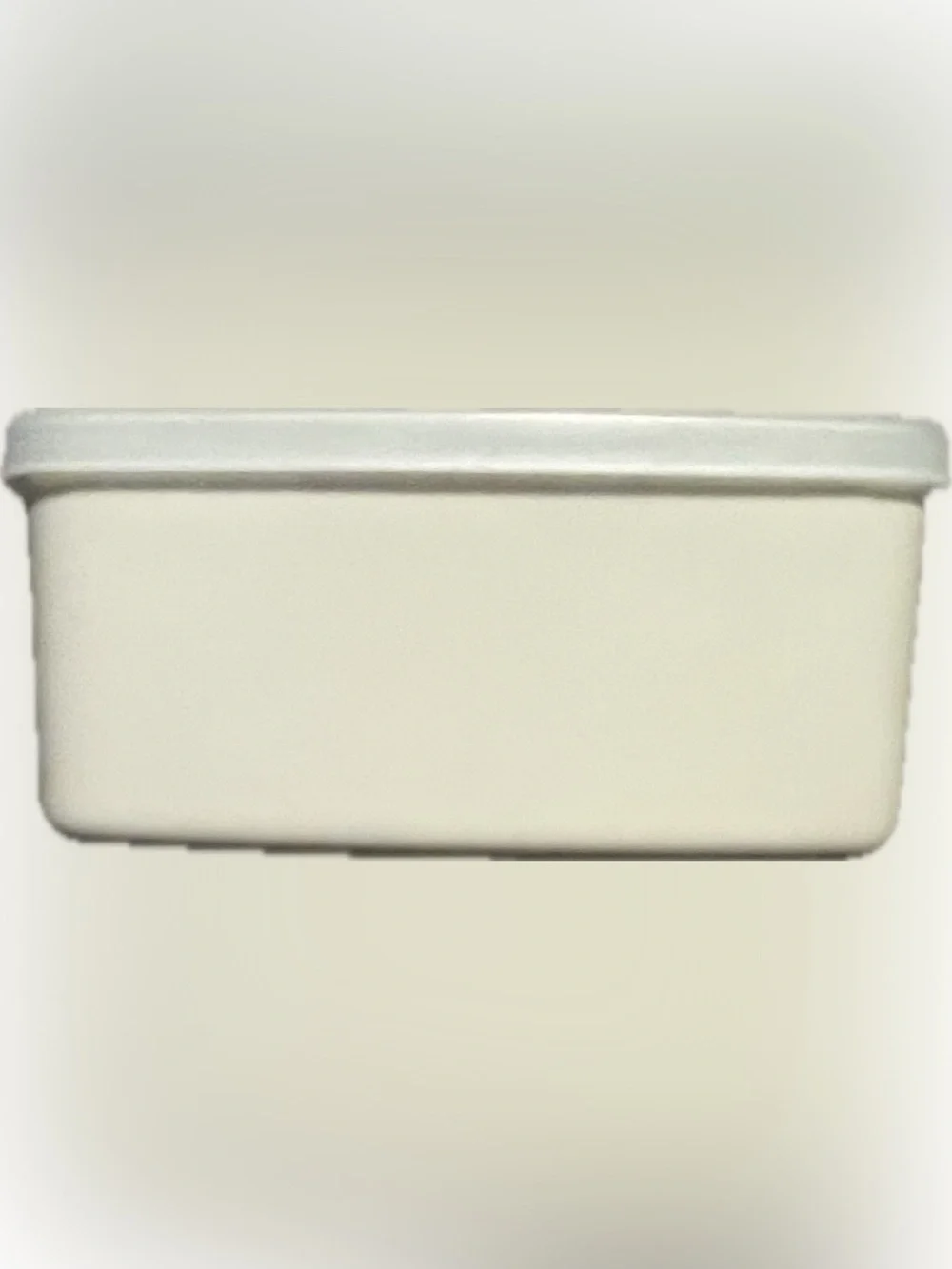 Vintage Tupperware Rectangle Container With Lid in Almond Modular Storage